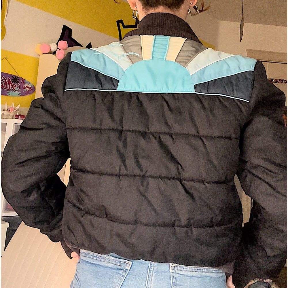 🌅🌊Vintage Roxy Quiksilver Sunset Puffer Jacket 🌊🌅